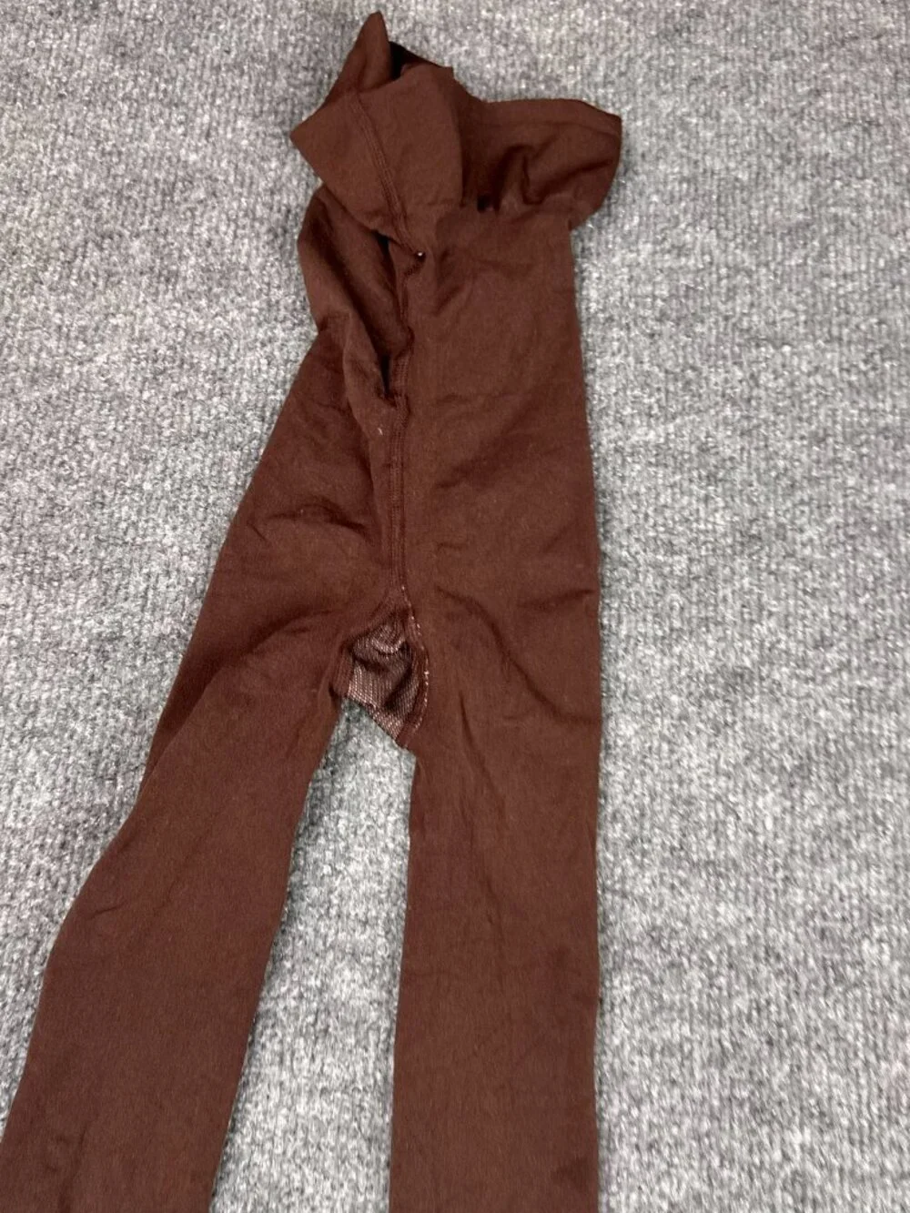 George Girls Brown Tights Size 4 Knit in USA Assembled in Honduras